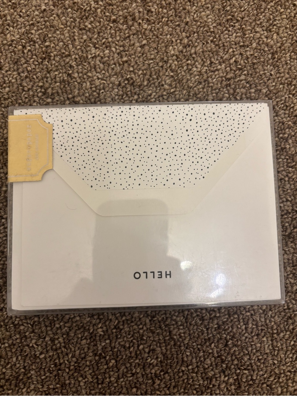 Hello Note Card Set with Gold Accent